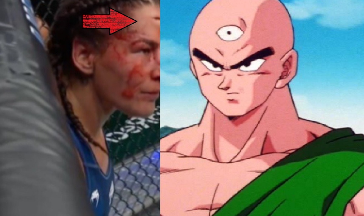 Jessica Eye's Forehead Cut Gets Compared to a Third Eye at UFC 264