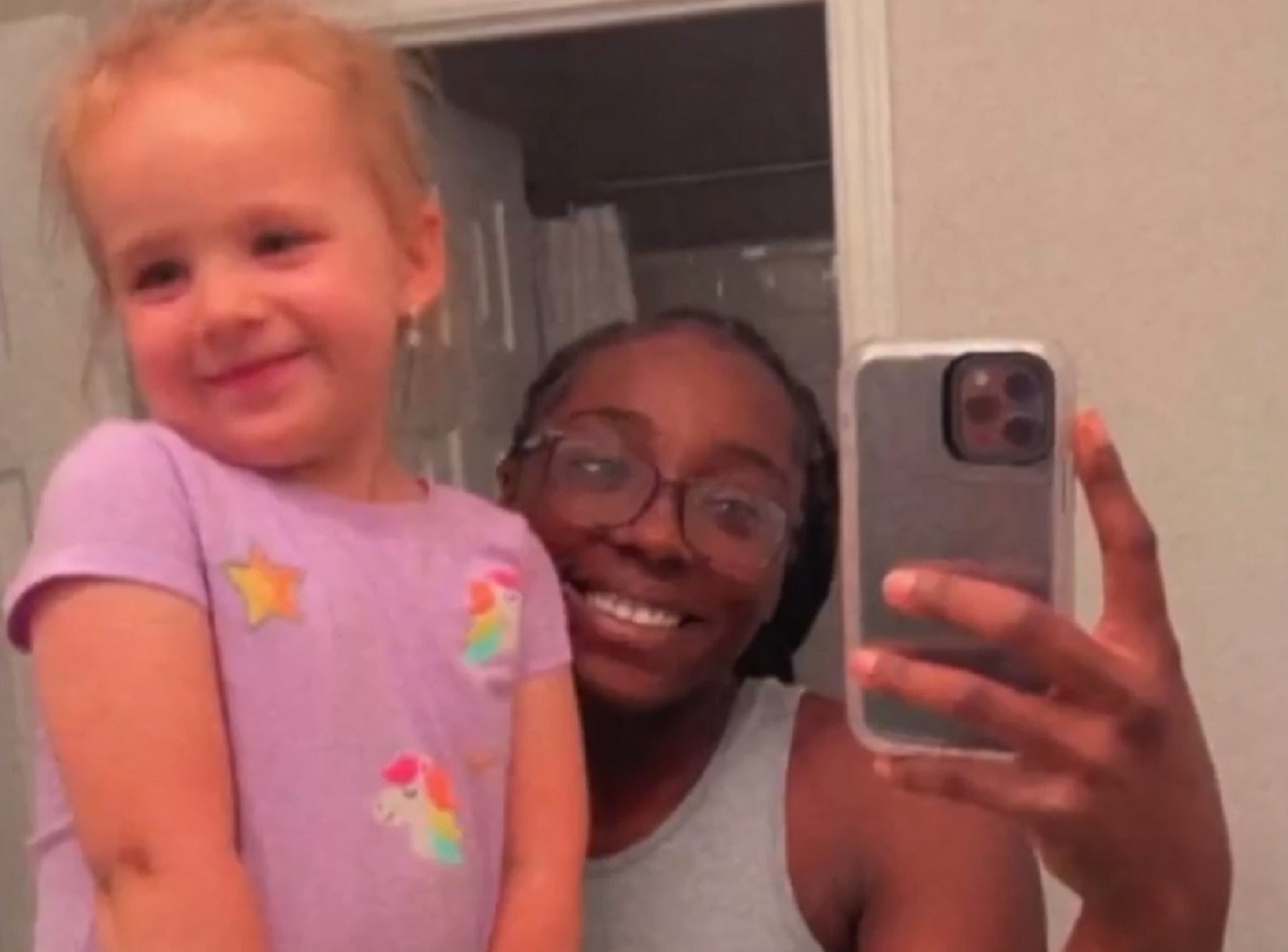 Racist Frontier Airlines Passenger Accuses Black Woman With White Child of Human Trafficking in Colorado. The woman named Lakeyjanay Bailey is the step sister of the white child named Olivia Frye