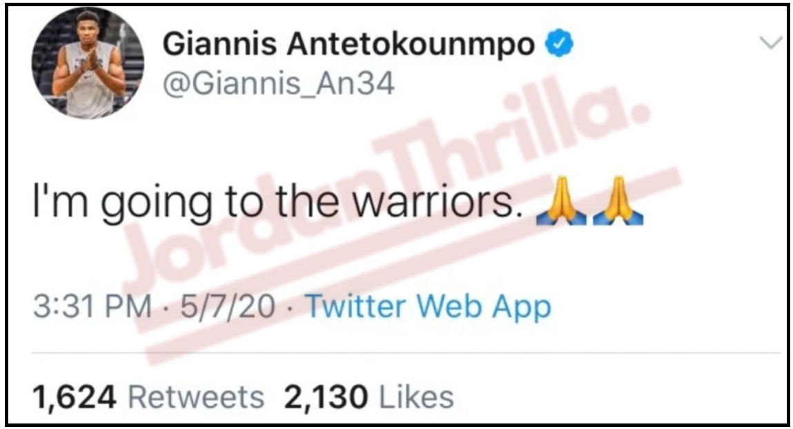 Giannis Antetokounmpo Says He Smashed Stephen Curry's Wife After his Twitter Account is Hacked
