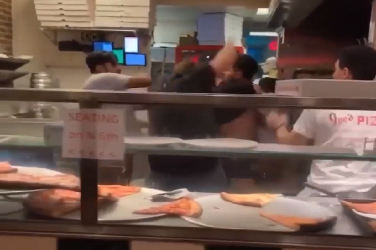 This is What Started the Massive Brawl Fight at Joe's Pizza Between Customers and Employees in Brooklyn New York