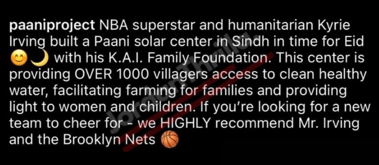 Pakistani Kids Celebrate in Village After Kyrie Irving Builds PAANI Solar Water Center in Sindh Pakistan
