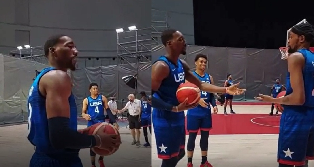 Here is Why Kevin Durant Tried to Fight Bam Adebayo During Team USA Practice at Tokyo Olympics. Kevin Durant fights Bam Adebayo at Team USA practice
