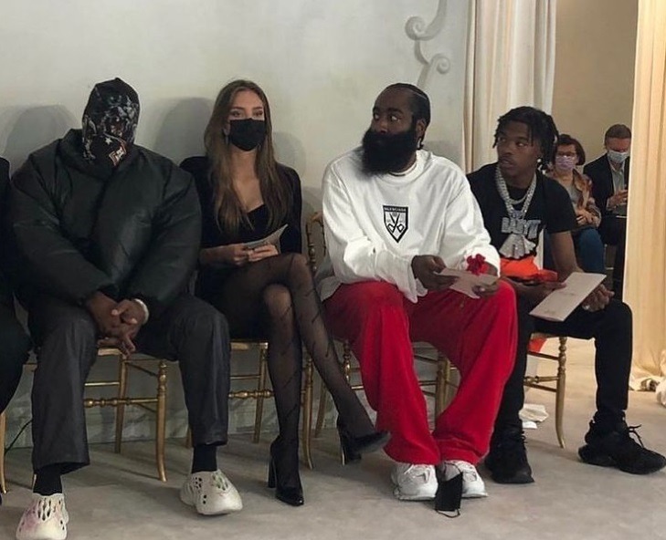 Does Kanye West Girlfriend Irina Shayk Look Uncomfortable Sitting Next to James Harden and Lil Baby in Paris?
