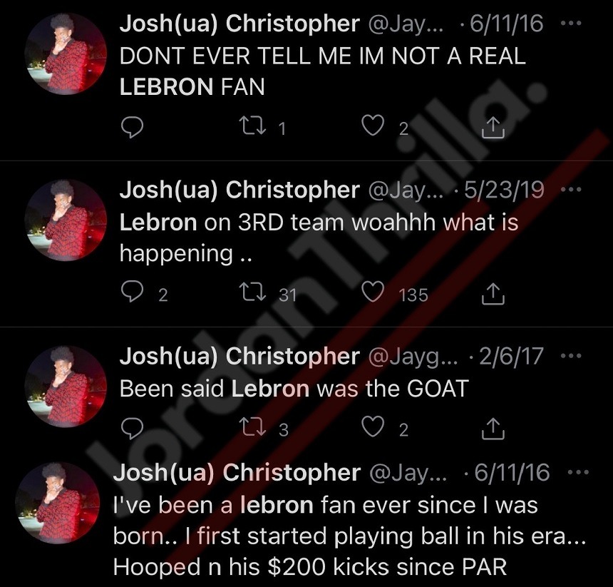 Rockets rookie Josh Christopher tweets about being a Lebron James fan. Rockets Josh Christopher Exposed as Stephen Curry Hater Who Loves Lebron James then Josh Christopher Responds to the Exposure