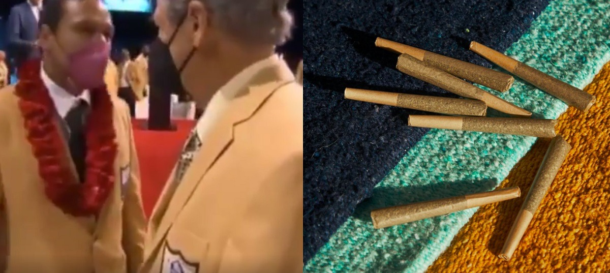 Who Got Caught on Hot Mic Trying to Smoke Weed In the Parking Lot During 2021 NFL Hall of Fame Ceremony