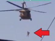 Sad Video Shows Taliban Using Blackhawk Helicopter To Hang Afghan Citizen in Mid-air