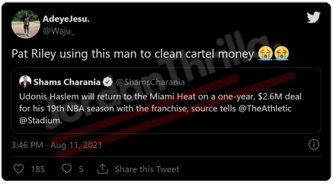 Here is Why People Think Pat Riley is Running a Drug Ring After He Signed Udonis Haslem To Another Deal. Udonis Haslem has dirt on Pat Riley. Udonis Haslem caught a body for Pat Riley. Why Did Heat re-sign Udonis Haslem.