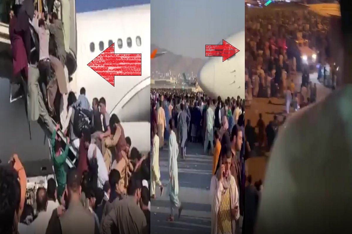 Kabul Airport Stampede Goes Viral as Videos Show Afghanistan Citizens Rushing The Last Flight at Kabul Airport To Escape the Country