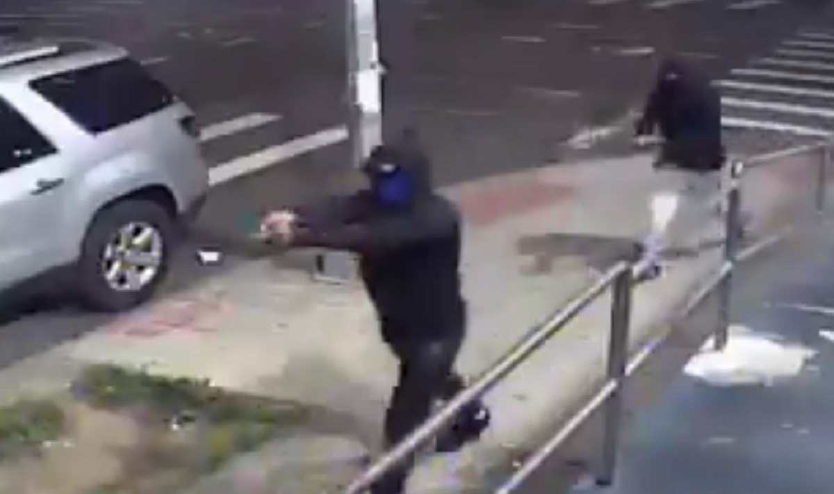 NYPD Releases Surveillance Footage of Moped Coordinated Gang Mass Shooting near Dos Bros in Queens New York