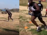 6'5" 260 Pound High School Freshman Football Player Justus Terry Goes Viral after Post Workout Picture