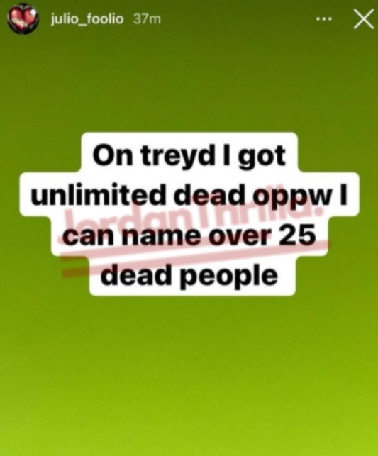 Florida Beef: Julio Foolio Names 30 Dead Opps While Exposing Kodak Black Called Him About Quando Rondo. Julio Foolio names 30 dead enemies. Julio Foolio threatened to kill Kodak Black