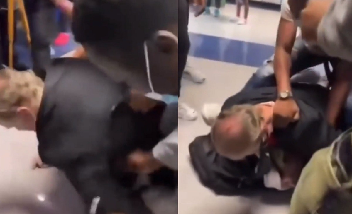 New Details on Video Showing White Teacher Fighting Black Student at Marion C. Moore High School in Kentucky Sparks Protests. Teacher William Bennett fighting Black Student. Marion C. Moore High School Teacher William Bennett choking black student. Racist teacher at Marion C. Moore High School.