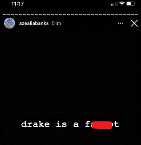 Did Azealia Banks Call Drake the F-Word Gay Slur on Instagram? Fact Check. Azealia Banks uses gay slur towards Drake fact check.