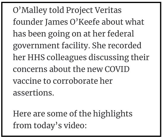 #CovidVaxExposed? HHS Whistleblower Jodi O'Malley Releases Videos of HHS Doctors Alleging Government is Hiding Reports of Adverse COVID Vaccine Side Effects. US Department of Health and Human Services Whistleblower Jodi O'Malley video on COVID-19 Vaccine.