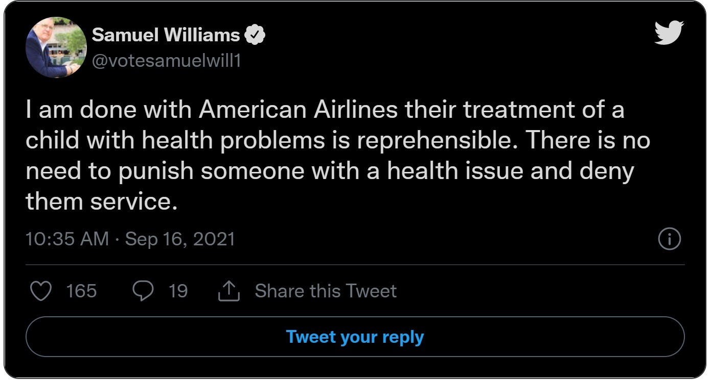 People are Angry at Video Showing American Airlines Kicked Baby Having Asthma Attack Off Plane For Not Wearing a Mask Properly. Video of moment American Airlines kicks mother and asthmatic baby off plane. Reactions to 2 year old Baby having asthma attack kicked of American Airlines