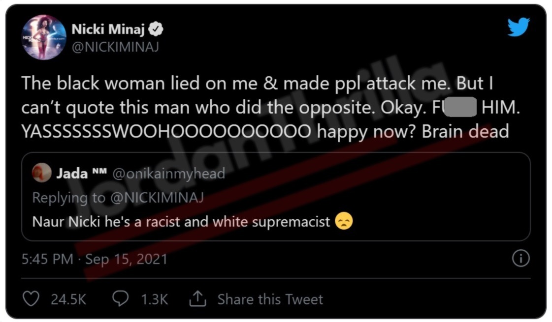 Nicki Minaj Goes on IG Live Rant About COVID Vaccine and a Social Media Conspiracy Explaining Why She Will Never Return to Twitter. Nicki Minaj says she's never coming back to twitter. Nicki Minaj reacts to Tucker Carlson backlash on Instagram Live