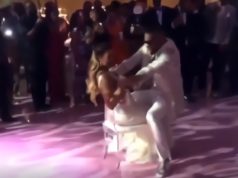 Damian Lillard Giving His Wife Kay'La Hanson a Lap Dance During Their Wedding Go...