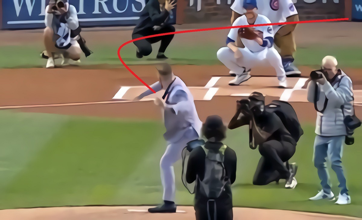 Conor McGregor First Pitch in Suit Fail. Conor McGregor first pitch Almost Hits Fans with Baseball During Cubs vs Twins. Conor McGregor first pitch in suit.
