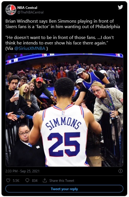 Was This the Moment Ben Simmons Stopped Loving Philly Sixers Fans? The answer to when did Ben Simmons turn on Philly Sixers. Sixers fan coaching Ben SImmons during free throw connected to trade request. The reason Ben Simmon's doesn't want to play in front Sixers fans. Ben Simmons saying he loves Sixers fans.