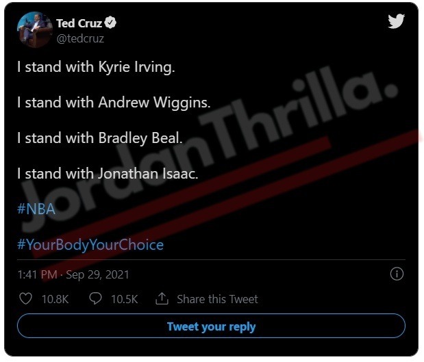 Stan Van Gundy Reacts to Ted Cruz Agreeing With Black NBA Players on COVID Vaccine Stances. Stan Van Gundy reacts to Ted Cruz standing with black people on COVID vaccine mandates. Ted Cruz agrees with Lebron James, Kyrie Irving, Andrew Wiggins, Bradley Beal, and Jonathan Isaac on their stance against the vaccine.