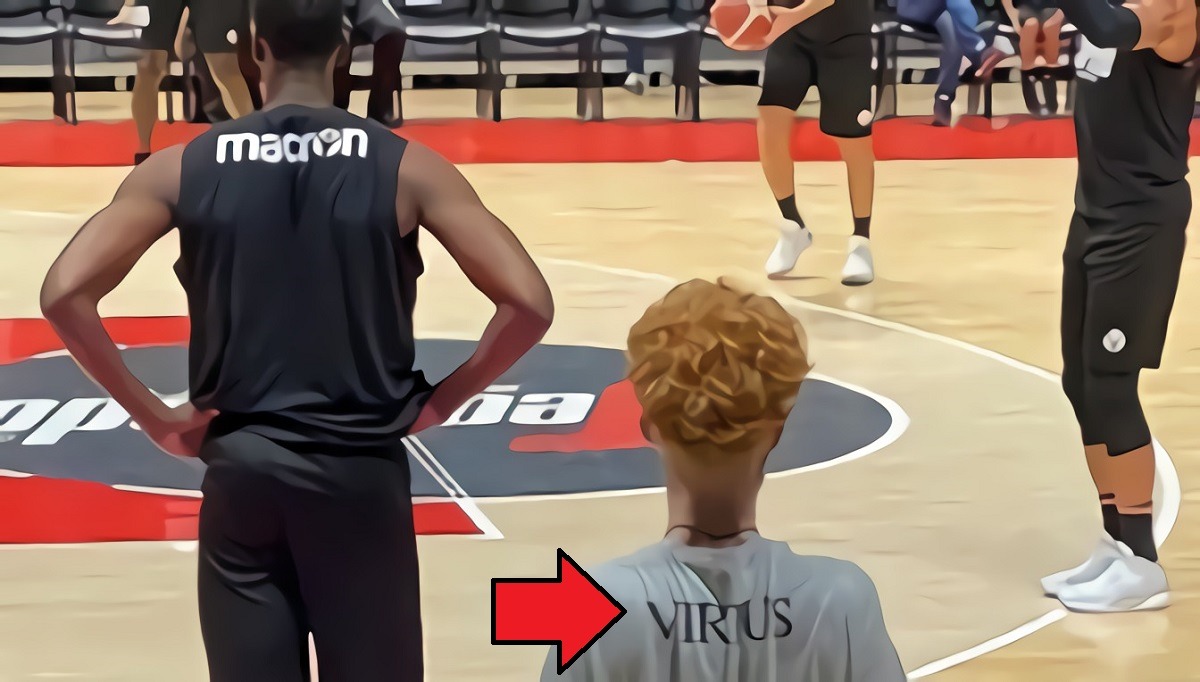 Viral Picture of Nico Mannion Looking Anorexic in 'Virus' T-Shirt After Catching Intestinal Virus in Tokyo is Scary