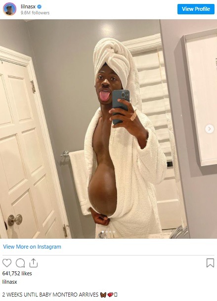 Who Got Lil Nas X Pregnant? Lil Nas X Shows Off Baby Bump on Instagram. Lil Nas X having a baby called 'Baby Montero'