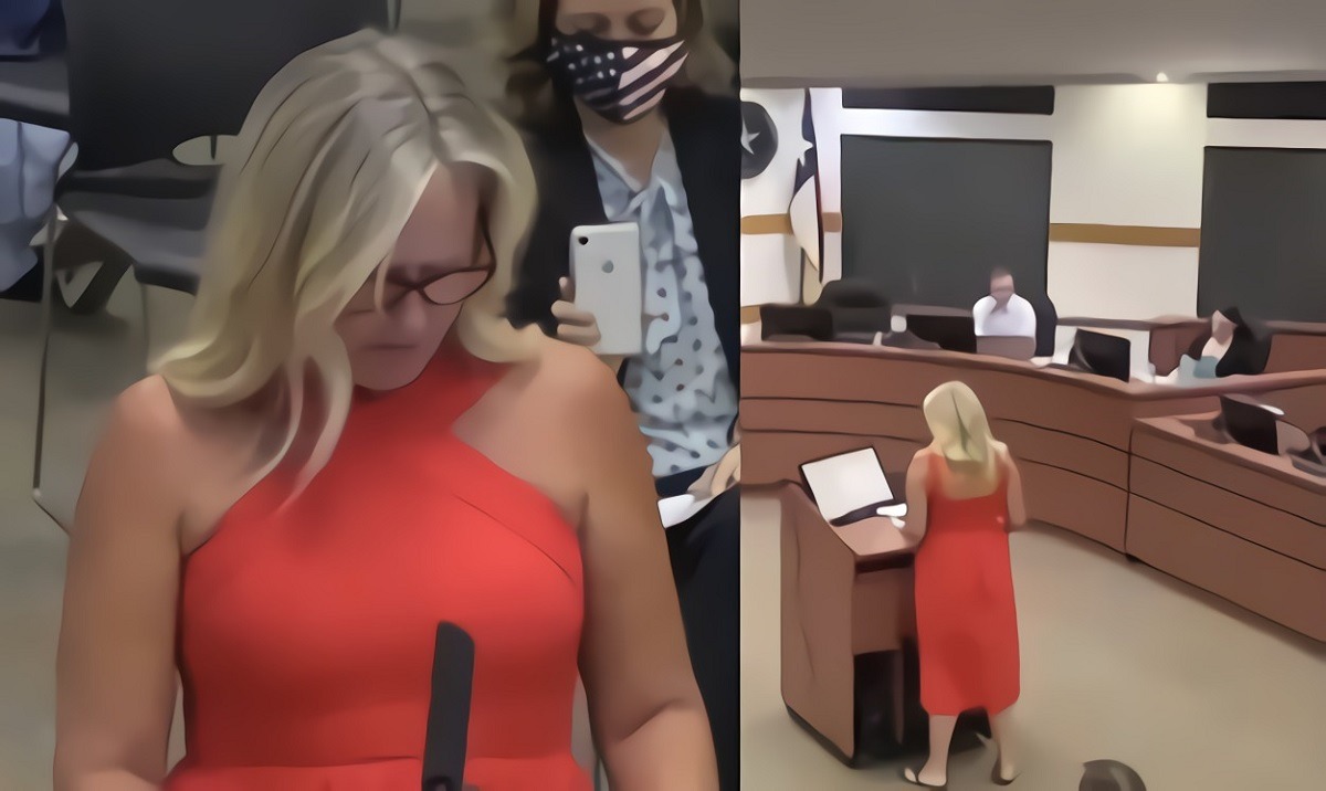 Angry Mother Interrupts Texas School Board Meeting to Expose Racist Explicit 'Out of Darkness' Book Promoting Rape at Hudson Bend and Bee Cave Middle School. angry mother interrupting a Texas School board meeting to expose a racist explicit book called 'Out of Darkness'