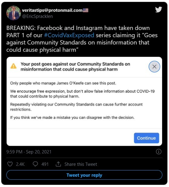 Project Veritas COVID vaccine investigative series removed from Facebook details. #CovidVaxExposed? HHS Whistleblower Jodi O'Malley Releases Recordings Supporting Allegation that Government is Hiding Reports of COVID Vaccine Side Effects. US Department of Health and Human Services Whistleblower Jodi O'Malley video on COVID-19 Vaccine.