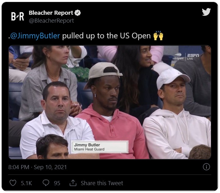Jimmy Butler Meets His Biggest Female Fan Dani on Her Birthday Then Showed Up to US Open in Pink Hoodie. Jimmy Butler meets female fan Dani213 DTeel