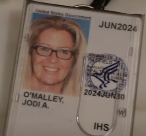 Whistleblower Jodi O'Malley HHS ID card proof. #CovidVaxExposed? HHS Whistleblower Jodi O'Malley Releases Videos of HHS Doctors Alleging Government is Hiding Reports of Adverse COVID Vaccine Side Effects. US Department of Health and Human Services Whistleblower Jodi O'Malley video on COVID-19 Vaccine.