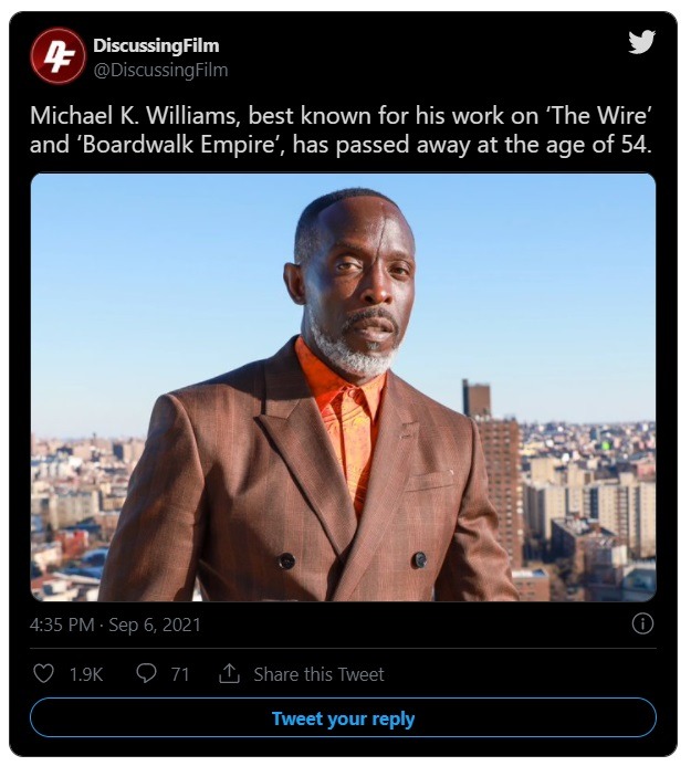 Social Media Reacts to the Wire Actor Michael K. Williams aka Omar Little Found Dead After Possible Fentanyl or Heroin Overdose. Michael K. Williams cause of death explained