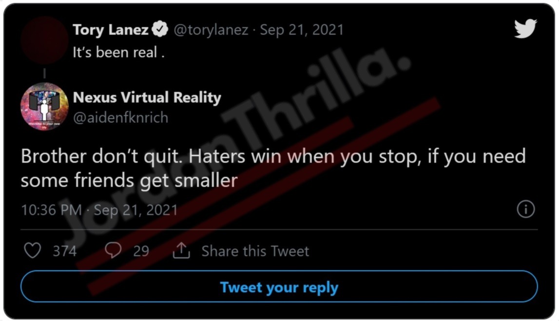 Why is Tory Lanez Going to Jail? Or is Tory Lanez Suicidal? Tory Lanez Cryptic Tweet Explained. Details on why Tory Lanez is going to jail. Details on why people fear Tory Lanez committing suicide. Tory Lanez 'It's been real' tweet explained.