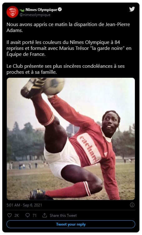 Former France Soccer Star Jean-Pierre Adams Dead After 39 Years in Coma Due to Botched Surgery. The answer to how Jean-Pierre Adams fell into a coma. OGC Nice reacts to Jean-Pierre Adams death