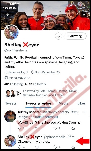 Shelley Meyer was Tweeting About Corn in Ohio and Liking Tweets Dissing Urban Meyer For Cheating After the Lap Dance Video. How Did Shelley Meyer React to Video of Urban Meyer Cheating with a Younger Woman? Details describing how Shelley Meyer liked tweets saying Urban Meyer doesn't deserve her. Details on What Was Urban Meyer Doing With His Hand in Cheating Lap Dance Video With Younger Woman. Jaguars Owner Shad Khan Reacts to Urban Meyer Cheating Video Getting Lap Dance from Younger Woman
