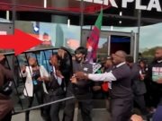 Vaccine Mandate Kyrie Irving Protesters Crash Barclays Center and Fight with Security Guards While Chanting 'Let Kyrie Play'