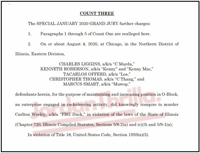 Did O-Block C Murda Murder FBG Duck? Details in Court Indictment Documents Show Why O-Block C Murda Allegedly Shot FBG Duck. The answer to Why Did O-Block C Murda Murder FBG Duck. FEDS Arrested O-Block C Murda aka Charles Liggins for Murdering FBG Duck. Detail behind allegations that O-Block C Murda aka Charles Liggins shot FBG Duck. Details on FEDS arresting O Block C Murda. O Block C Murda court indictment document for FBG Duck Murder