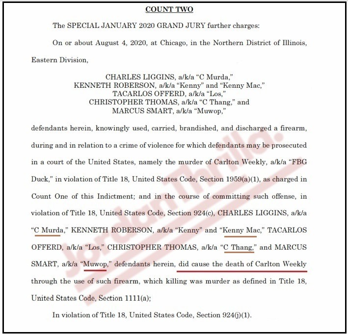 Did O-Block C Murda Murder FBG Duck? Details in Court Indictment Documents Show O-Block C Murda Possibly Shot FBG Duck. The answer to Why Did O-Block C Murda Murder FBG Duck. FEDS Arrested O-Block C Murda aka Charles Liggins for Murdering FBG Duck. Detail behind allegations that O-Block C Murda aka Charles Liggins shot FBG Duck. Details on FEDS arresting O Block C Murda. O Block C Murda court indictment document for FBG Duck Murder