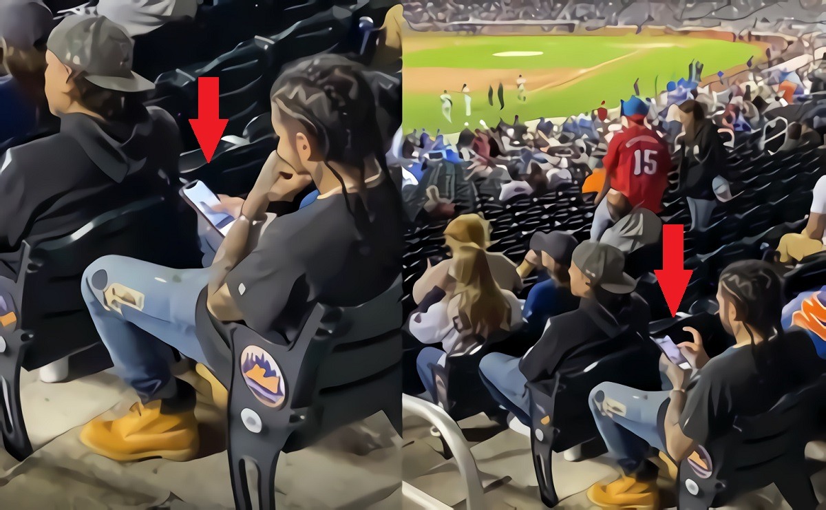 Viral Video Shows Desperate Mets Fan Swiping Right For Every Woman on Dating App With Incredible Speed During Marlins vs Mets