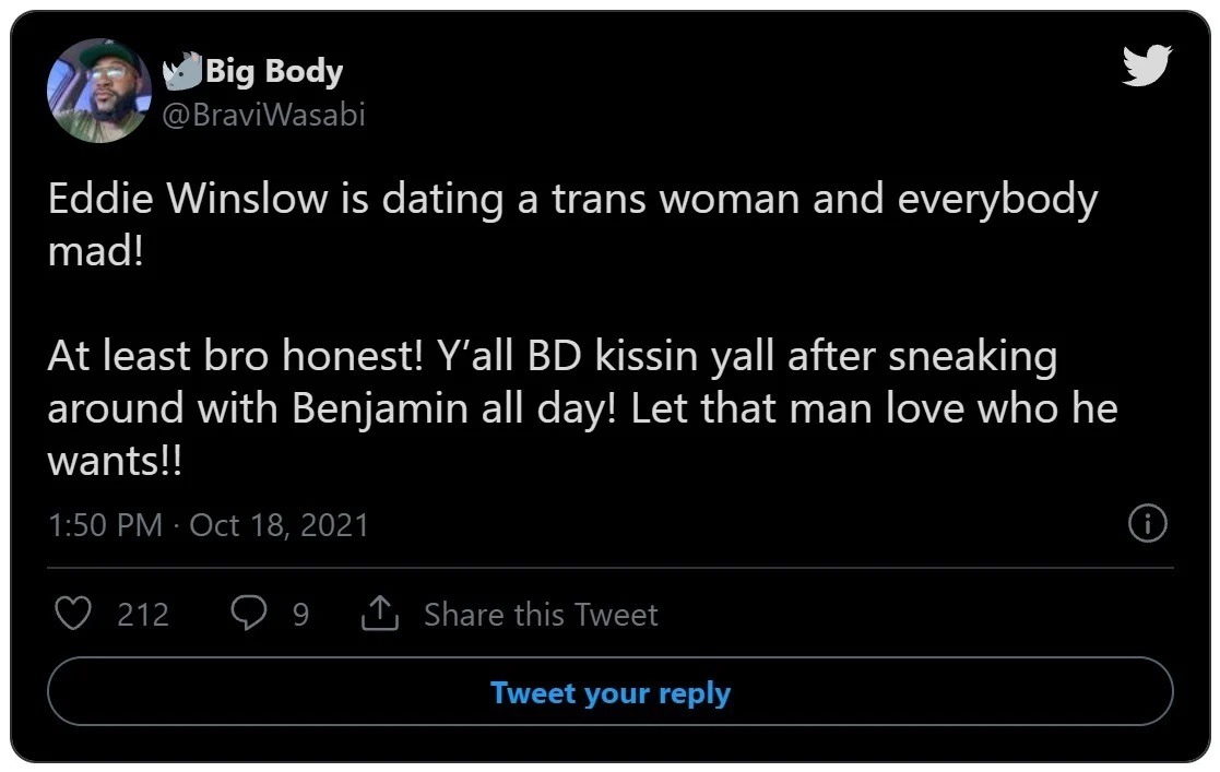 Is Eddie Winslow Gay Confirmed? New Video Shows Eddie Winslow Kissing Transgender Woman Sydney Starr Possibly Cheating. Behind the Scenes Video Shows Eddie Winslow Kissing Sidney Starr While She Grinds on Him. Photos of Sydney Starr Before Plastic Surgery and Hormones Treatment to Become a Transgender Woman. Does The Sydney Starr Video Mean Eddie Winslow is Cheating on His Wife or Girlfriend? Sydney Starr grinding on Eddie Winslow. Sydney Starr twerking on Eddie Winslow