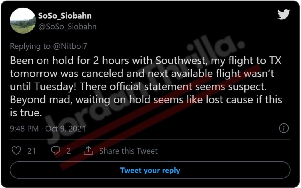 Are Southwest Airlines Pilots on Strike Due to COVID Vaccine Mandate? Twitter User Exposes Southwest Airlines Allegedly Lying About 800 Flight Cancellations. Southwest Airlines vaccine gate Over Details on why over 800 Southwest Airlines flights are cancelled