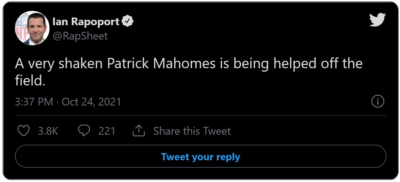 Slow Motion Footage shows Patrick Mahomes Almost Broke His Neck After Knee to Head Injury During Chiefs vs Titans. Details Patrick Mahomes almost paralyzed after neck bent taking knee to head from Jeffery Simmons. Details of How Patrick Mahomes Almost Broke His Neck Taking a Knee to the Head. Social media reactions to Patrick Mahomes knee to head neck injury.