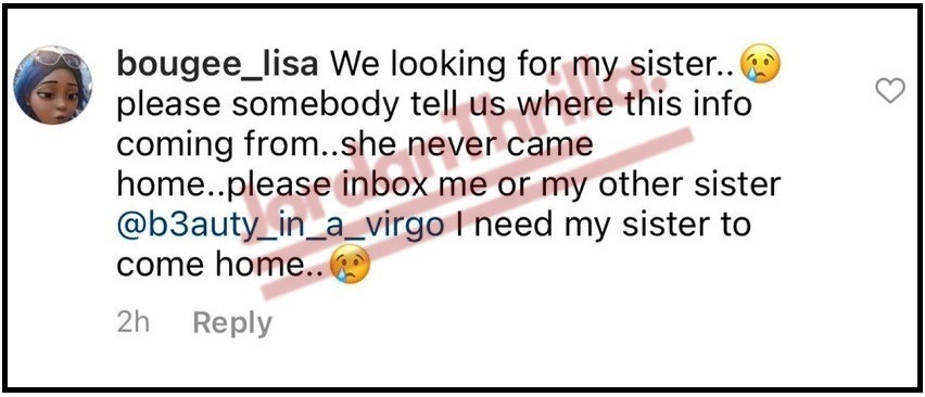 Is Nenobia Missing or Dead? Despite Rumors that Nenobia aka Bktidalwave is Dead Her Family Claims She's Missing. Is Nenobia aka Bktidalwave Missing or Dead? Posts from family member saying Zenobia is missing. Social media reactions to Nenobia aka Bk Tidal Wave dead. Details on family member saying Nenobia is missing. Details of Zenobia aka BKTidalWave cause of death. How did Nenobia die answer. Nenobia sister says she's missing not dead. 