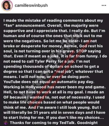 Vanessa aka Camille Winbush Tape and OnlyFans Photos Leak then She Responds