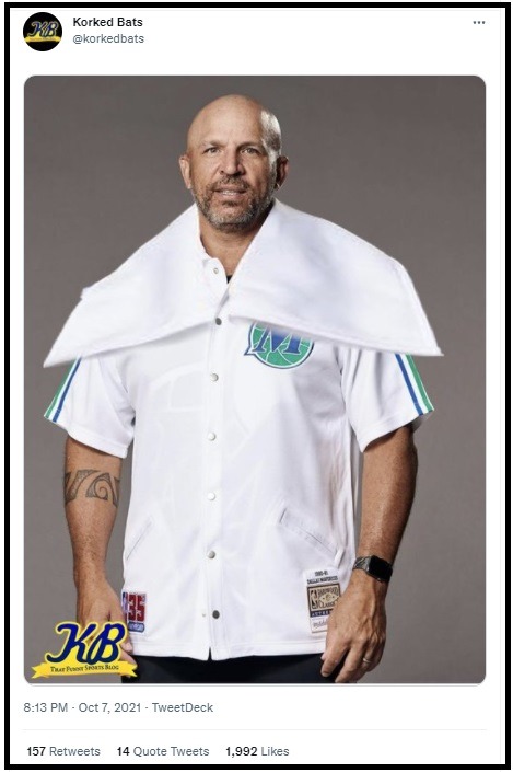 Jason Kidd's Giant Collar Goes Viral in Hilarious Twitter Thread. Details Jason Kidd Collar Twitter Thread. Social media reactions to Jason Kidd collar.