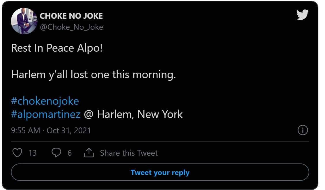 Is Famous Snitch Alpo Dead? New Details on Who Killed Alpo Martinez and How He Was Shot Dead in Harlem. Alpo murdered in Harlem. Alpo shot dead in drive by shooting in New York. Who killed Alpo? Social media reactions to Alpo dead.