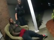 Viral Video Shows Man Waking Up to Police Arresting After Falling Asleep on Stranger's Porch With his Hands Down His Pants