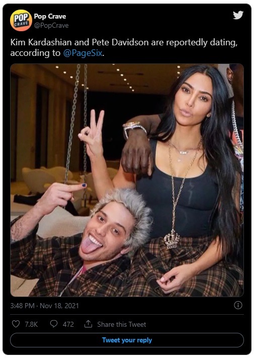 Pete Davidson Officially Becomes Kim Kardashian's First Boyfriend After Kanye West Divorce. Pete. Here is Why the Rumor of Pete Davidson Dating Kim Kardashian is now Officially a Fact. Who Confirmed the Rumor that Pete Davidson Dating Kim Kardashian? Pete Davidson is Kim Kardashian's First Boyfriend After Kanye West Marriage