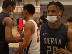 Bronny James Almost Fights Number 5 Nico Reyes and Gets Shot Blocked in First Game as Junior with Sierra Canyon