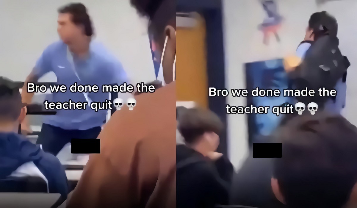 Viral Video Shows High School Teacher Quitting Job During Class Because of Unruly Students