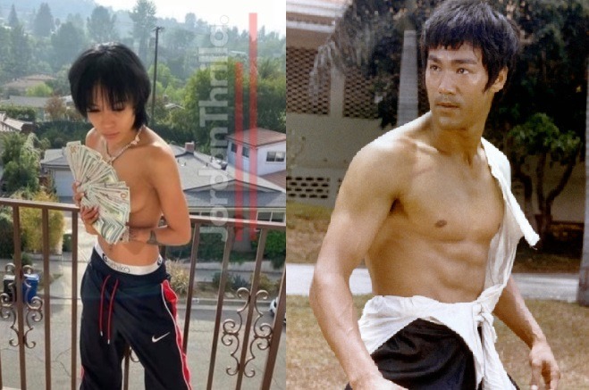 Does Coi Leray Look like Bruce Lee? Here is Why People are Calling Coi Leray a Female Bruce Lee. Details on Why People are Comparing Coi Leray to Bruce Lee. Coi Leray side by side with Bruce Lee.